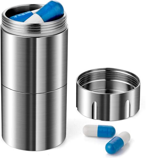 Amazon.com: TISUR Pill Case, Titanium Keychain Pill Holder, 2 ...