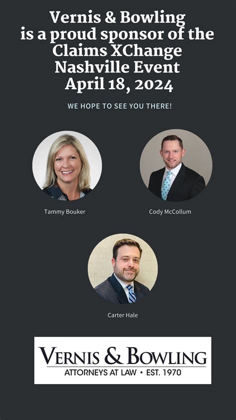 Vernis & Bowling on LinkedIn: Join us in Nashville at claimsXchange ...
