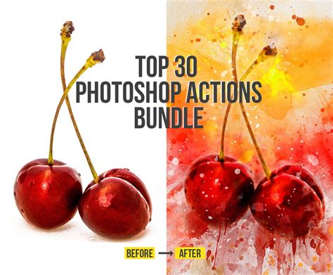 Top 30 Photoshop Actions Bundle, Photography Actions, Watercolor ...