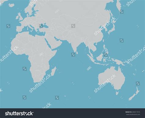 Vector Map Countries Borders Africa Asia 스톡 벡터(로열티 프리) 230311915