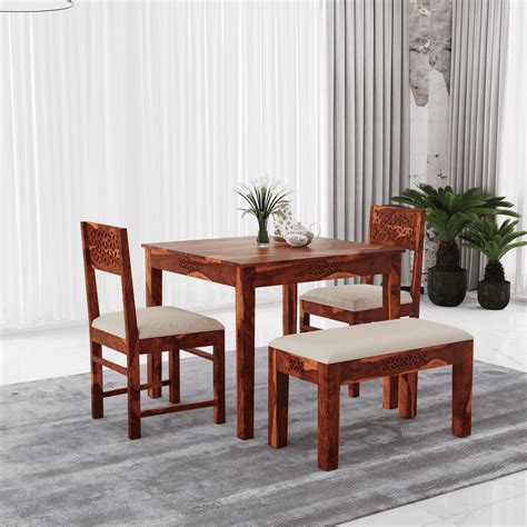4 seater dining table set made of solid sheesham wood – DIMARVA