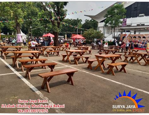 Rental Meja Taman Plus Bangku Taman Kualitas Bagus