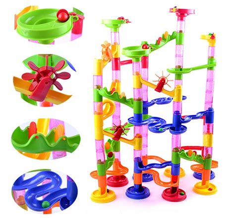 Buy Children's DIY Building Blocks Maze Track Marble Ball Construction ...