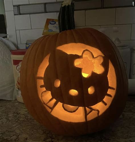 Hello Kitty Pumpkin Carving Ideas