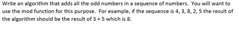 Image result for Write an Algorithm to Print N Odd Numbers