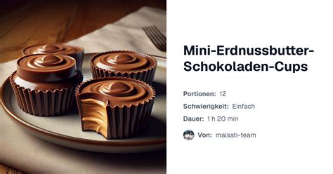Mini-Erdnussbutter-Schokoladen-Cups | malsati