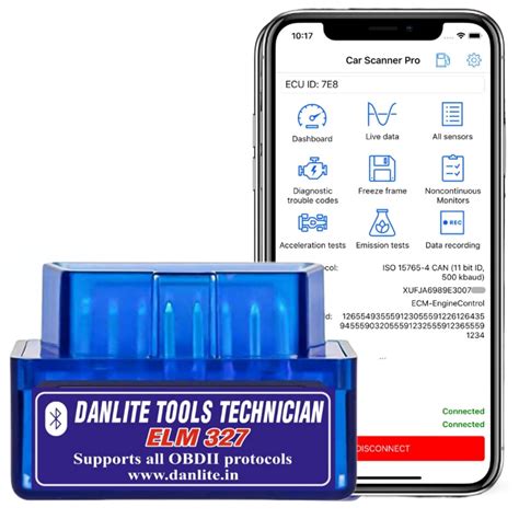 Danlite Tools Technician Universal OBD OBD 2 Bike Scanner for Hero ...