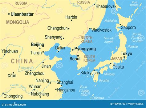 Map Of Japan And Korea