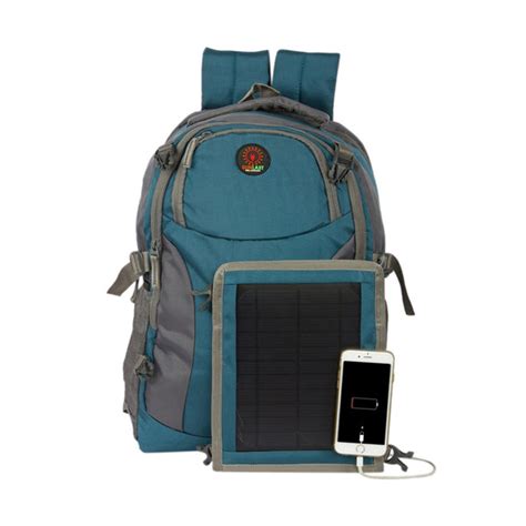 Solar Laptop Backpack L005 with solar panel, battery bank and mobile c ...