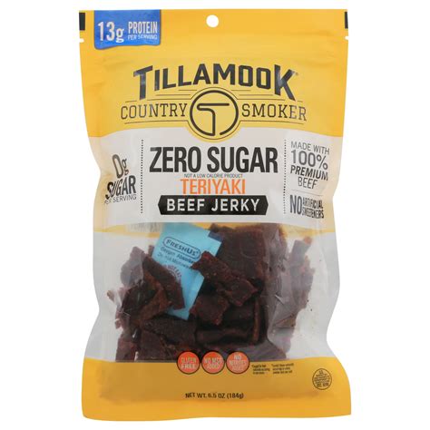 Tillamook 13g Protein Country Smoker Zero Sugar Teriyaki Beef Jerky ...