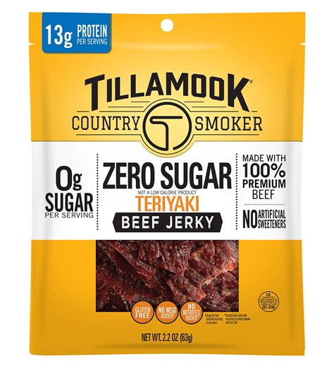 Tillamook Country CM31 Smoker Zero Sugar Keto Friendly Beef Jerky ...