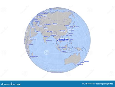 Map Showing Bangkok,Thailand on the World Map. Stock Illustration - Illustration of infographic ...