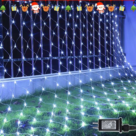 LJLNION Christmas Net Lights, 360 LED 12ft x 5ft Connectable Mesh Fairy ...