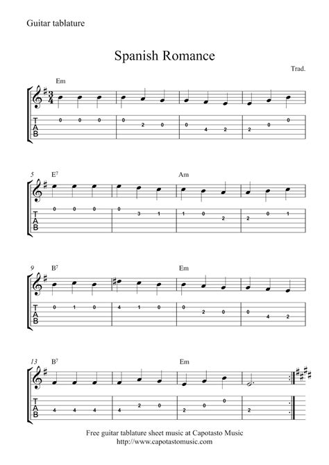 Easy Sheet Music For Beginners: Free guitar tablature sheet music ...