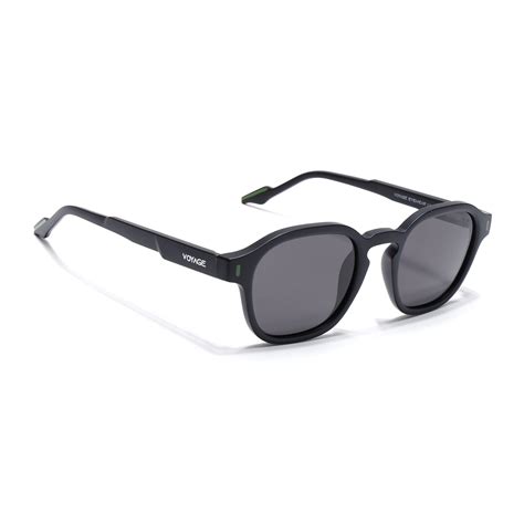 Matira | Black & Green Wayfarer Polarized Sunglasses | PMG7422