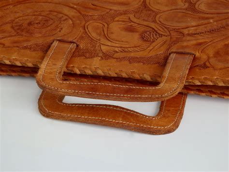 Western Style Hand Tooled Leather Attache Case For Sale at 1stDibs ...