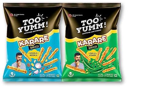 Too Yumm karare Noodle Masala & Chilli Achari 75g (pack of 2) Unique ...