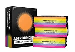 Astrobrights Mega Collection, Colored Cardstock,"Joyful" 5-Color ...