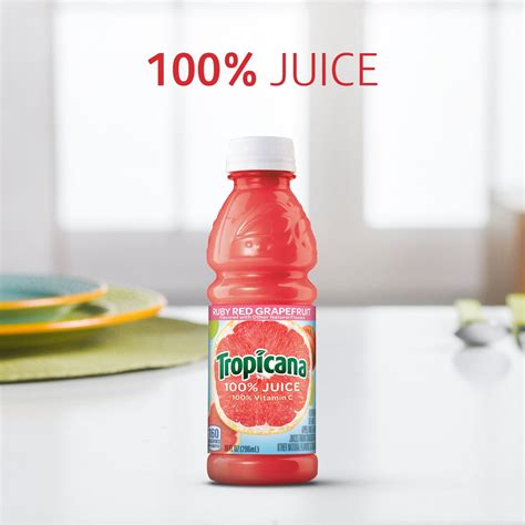 Tropicana Ruby Red Grapefruit Juice, 10 Ounce Bottles (Pack of 24 ...