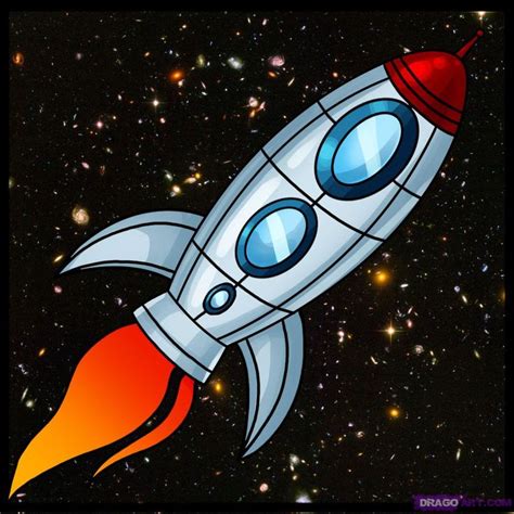 Rocket Ship Drawing Tutorial