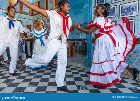 Dancers and Musicians Perform Cuban Folk Dance Editorial Image - Image ...