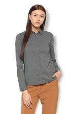 Buy Women Black Print Long Sleeves Casual Shirt Online - 312646 | Van ...