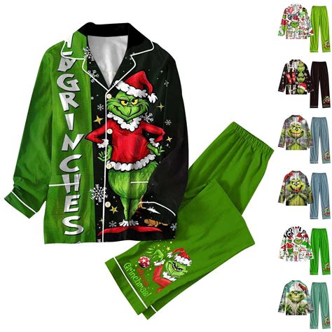 Cozyvia Christmas 2-Piece Pajamas Set Plus Size Flannel Christmas Pjs ...