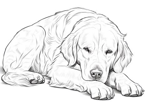Golden Retriever Coloring Sheets