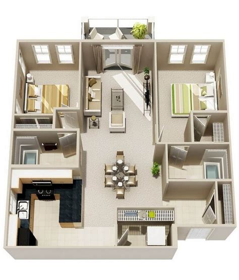 35 Stylish Modern Home 3D Floor Plans - Engineering Discoveries | Condo ...