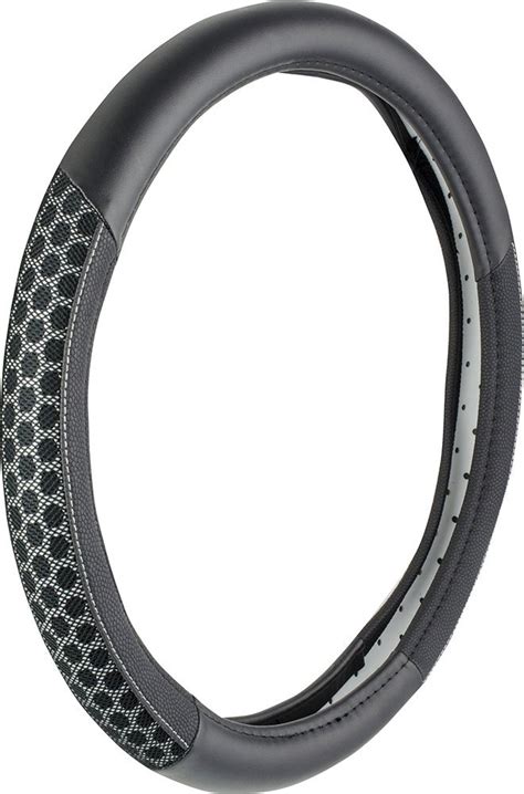 Custom Grip 39210P Athletic Series Steel Grey Mesh Steering Wheel Cover ...