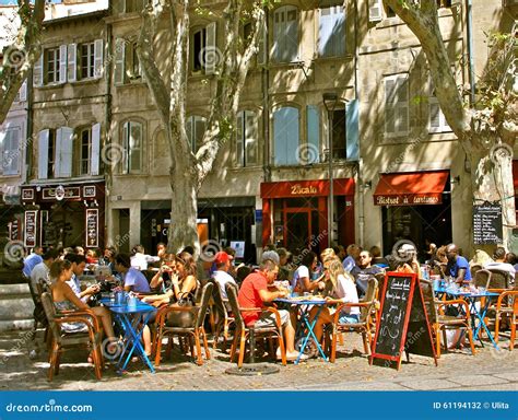 Outdoor Restaurant, Provence, France Editorial Photography - Image of ...