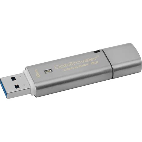 Original Kingston Data Traveler Locker+ G3 8GB Silver USB 3.0 Flash ...