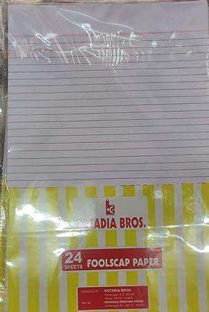KOTADIA Full Scape Paper 34 * 22 CM 24 Sheets 70 GSM : Amazon.in ...