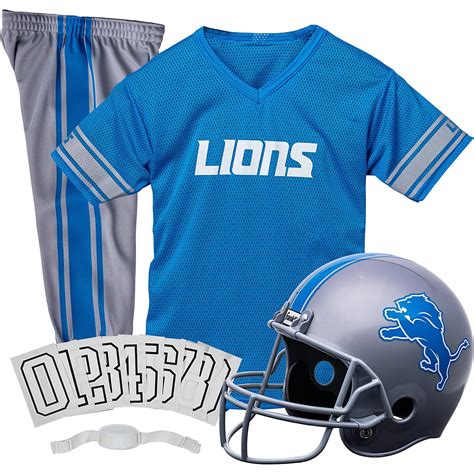 Franklin Youth Detroit Lions Deluxe Football Uniform Set | Academy