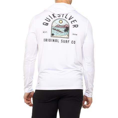 Quiksilver Bathers Graphic Hooded Sun Shirt - UPF 50+, Long Sleeve ...