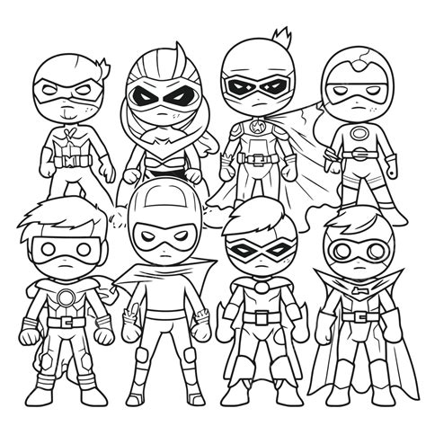 Superhero Drawing Coloring Pages
