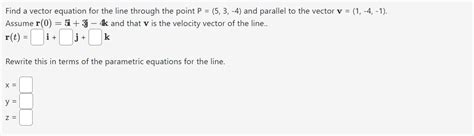 Image result for Line through Point Parallel to Vector