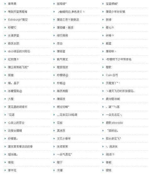 清新高雅女生昵称 - 特殊符号大全