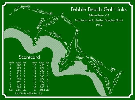 Pebble Beach Golf Course Map 的图像结果