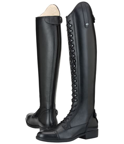 Lace-up Boots Monza black - Long Leather Riding Boots - Kramer Equestrian