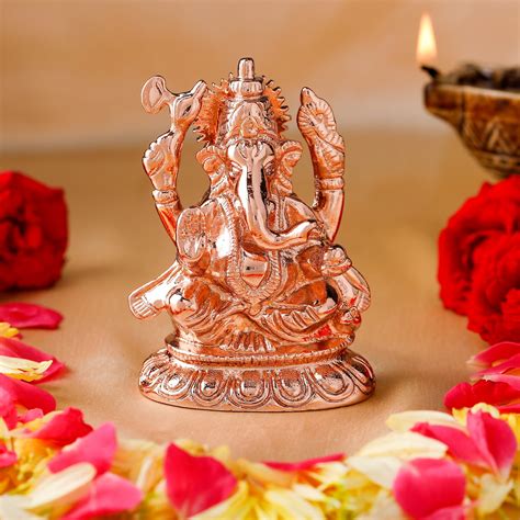 Buy Estele Gold Plated Divine Ganesh Idol Online