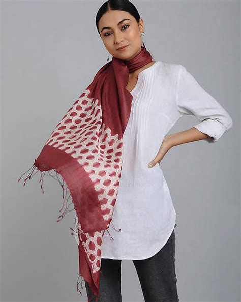 Buy Shibori Handcrafted Ladies Silk Stole | ArtEastri – Arteastri