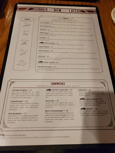 Now Or Later Restaurant Menu - Updated October 2025