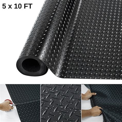 OVYEOFR Garage Floor Roll, 5ft x 10ft x 3mm Thickened Non-Slip Rubber ...