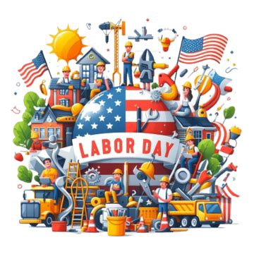 Labor Day Happy Holiday Celebration Tools, May Day, Labor Day, Labor ...