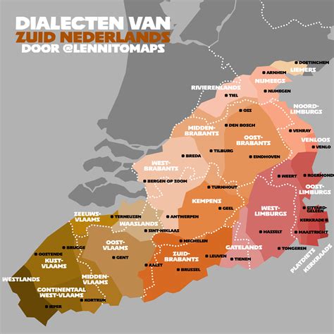 Map of Southern Dutch Dialects : r/imaginarymaps