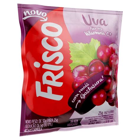 Refresco em Pó Uva Frisco Pacote 25g - Mix Atacadão