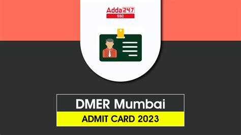DMER Admit Card 2023 Out, Download Link at med-edu.in