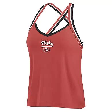 Women's WEAR by Erin Andrews Scarlet San Francisco 49ers Cross Strap ...