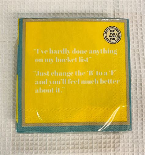 Humorous Reversible Cocktail Napkin B to F – Joshua & Company